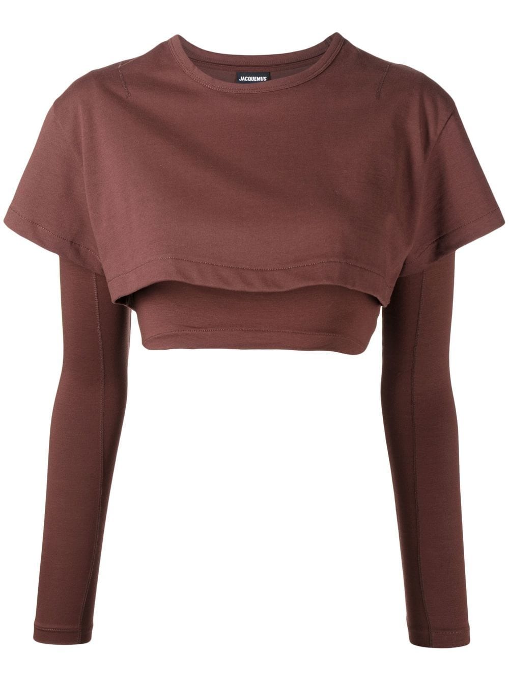 Jacquemus Le Double T-shirt layered top - Brown von Jacquemus