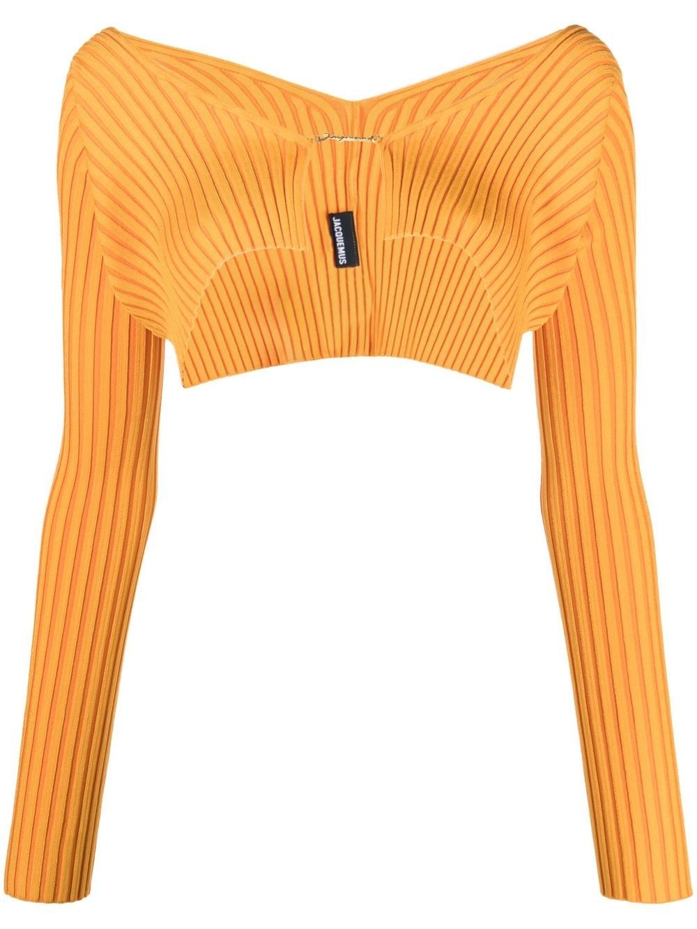 Jacquemus logo-embellished cropped cardigan - Orange von Jacquemus