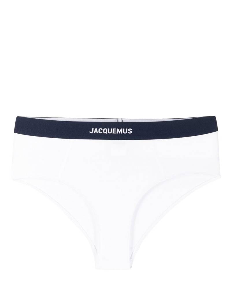 Jacquemus La Culotte logo-waistband briefs - White von Jacquemus