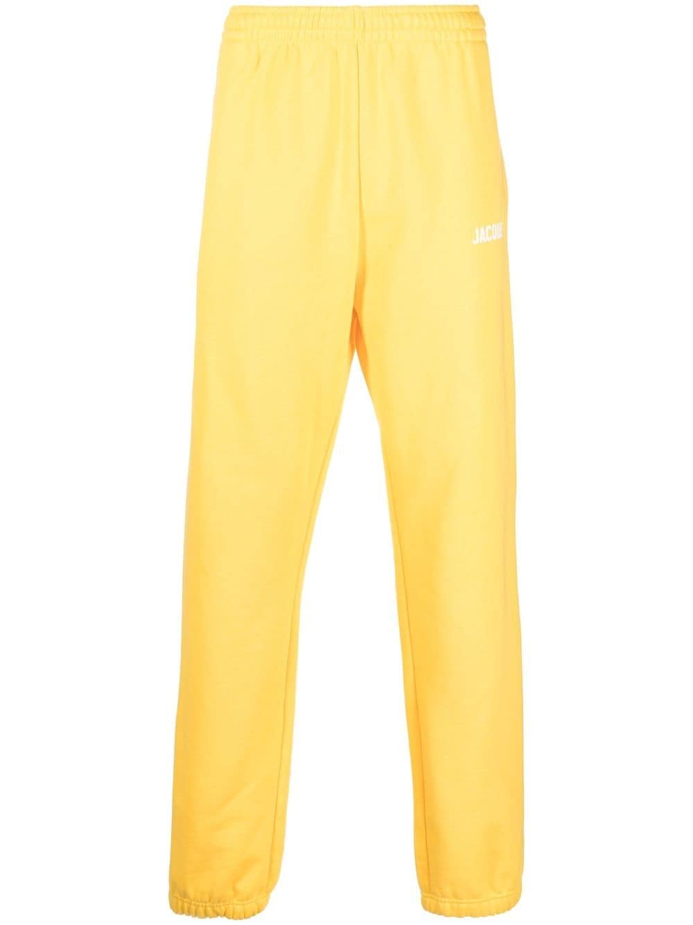Jacquemus logo-print organic cotton track pants - Yellow von Jacquemus