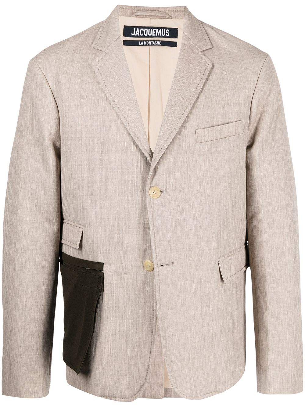 Jacquemus pouch-pocket single-breasted blazer - Brown von Jacquemus