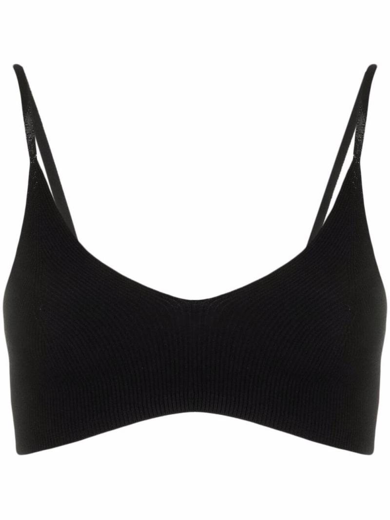 Jacquemus Le Bandeau Valensole knitted bralette - Black von Jacquemus