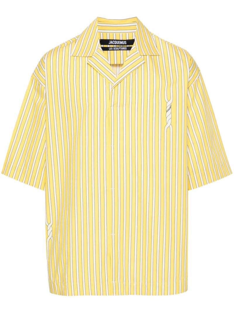 Jacquemus striped polo cotton shirt - Yellow von Jacquemus