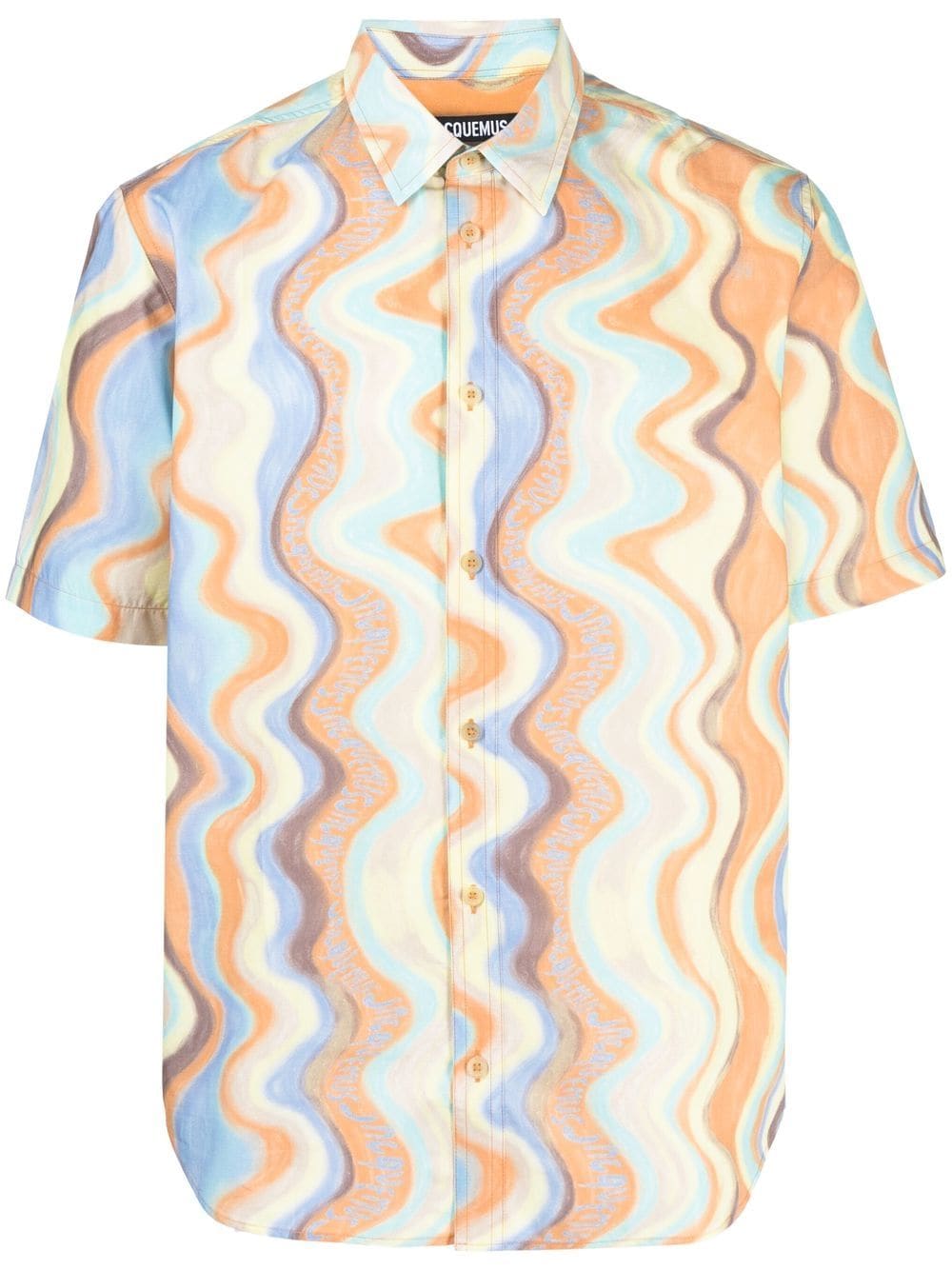 Jacquemus wave stripe-print cotton shirt - Yellow von Jacquemus