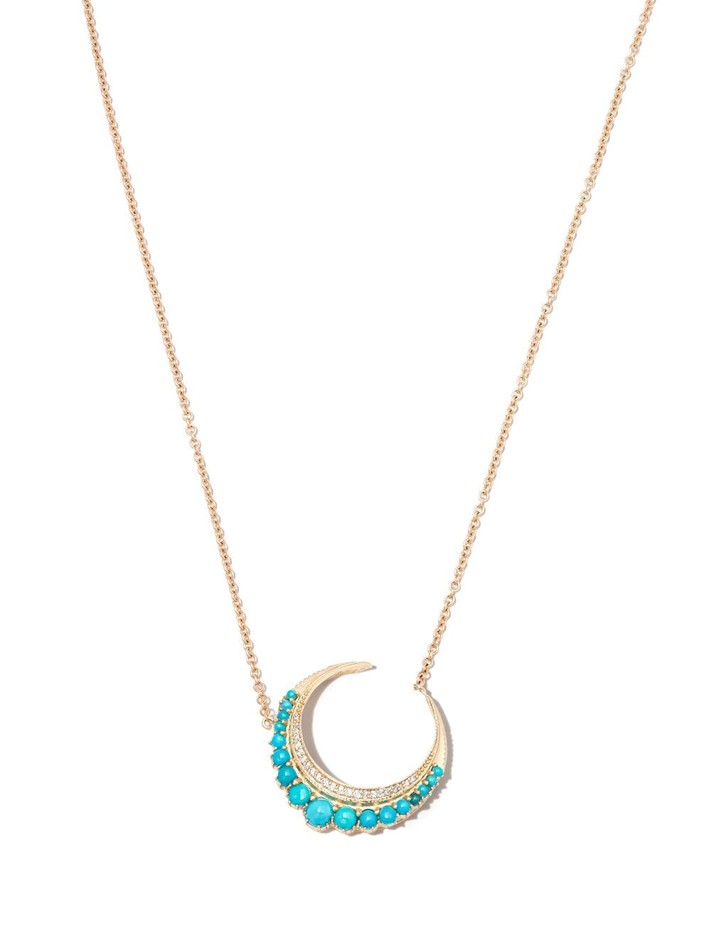 Jacquie Aiche small 18kt yellow gold Crescent Moon necklace von Jacquie Aiche