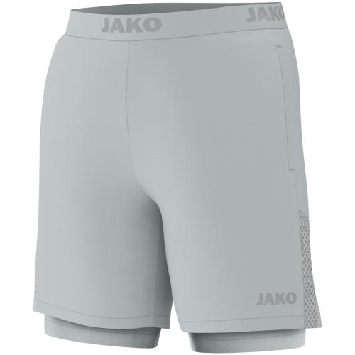 Jako 2-in-1 Short Power - hellgrau (Grösse: 42) von Jako