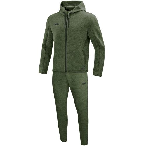 Jako Jogginganzug Premium Basics mit Kapuze - khaki meliert (Grösse: M) von Jako