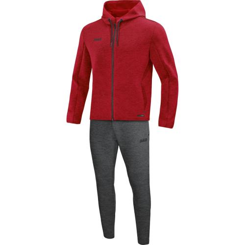 Jako Jogginganzug Premium Basics mit Kapuze - rot meliert (Grösse: 44) von Jako