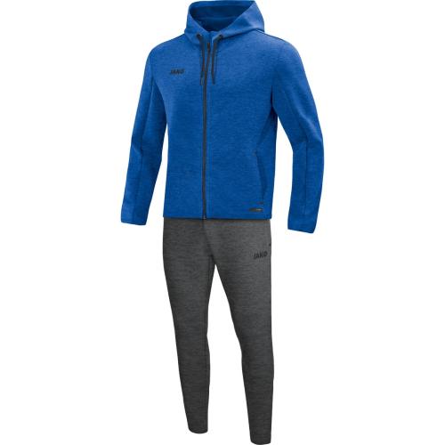 Jako Jogginganzug Premium Basics mit Kapuze - royal meliert (Grösse: M) von Jako
