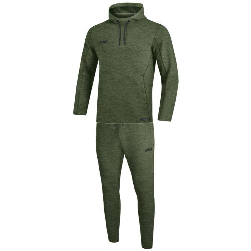Jako Jogginganzug Premium Basics mit Kapuzensweat - khaki meliert (Grösse: M) von Jako