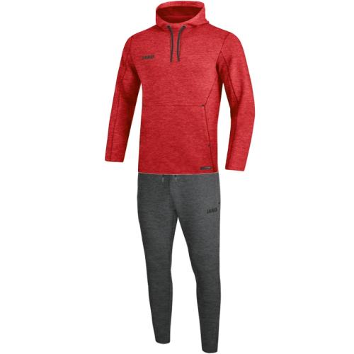 Jako Jogginganzug Premium Basics mit Kapuzensweat - rot meliert (Grösse: L) von Jako