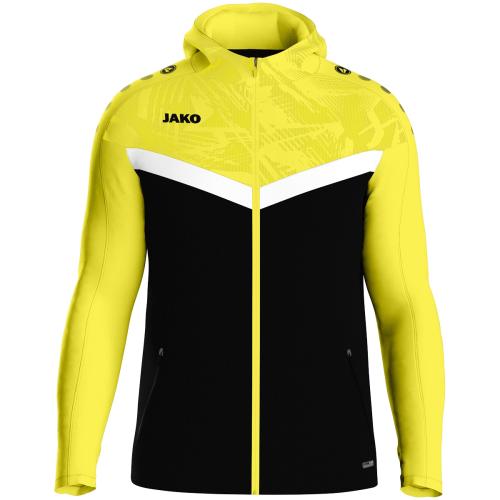 Jako Kapuzenjacke Iconic - schwarz/soft yellow (Grösse: XXL) von Jako