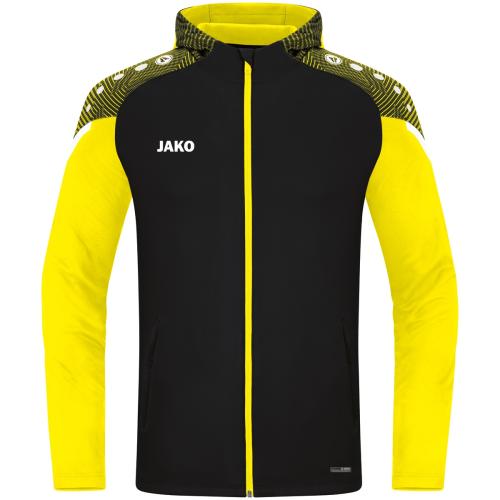 Jako Kapuzenjacke Performance - schwarz/soft yellow (Grösse: 44) von Jako