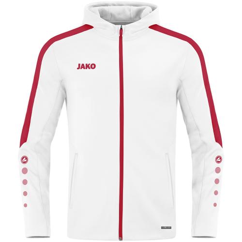 Jako Kapuzenjacke Power - weiß/rot (Grösse: 3XL) von Jako