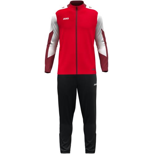Jako Kinder Polyesteranzug Dynamic - rot/weiß/dunkelrot (Grösse: 152) von Jako