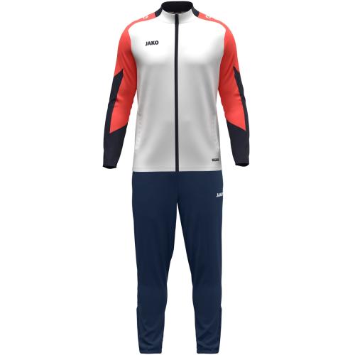 Jako Kinder Polyesteranzug Dynamic - weiß/coral/marine (Grösse: 116) von Jako