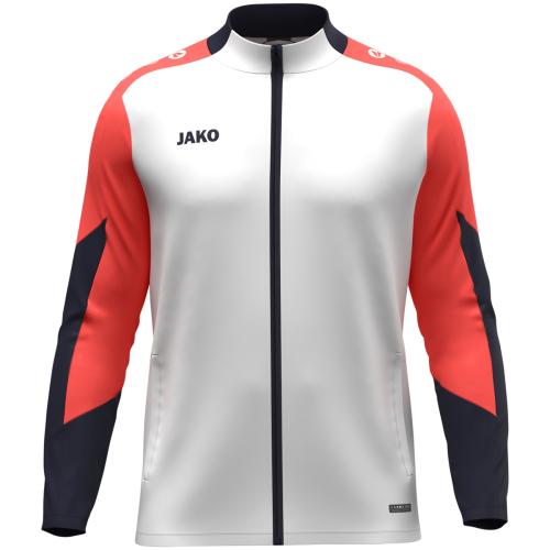 Jako Kinder Polyesterjacke Dynamic - weiß/coral/marine (Grösse: 140) von Jako