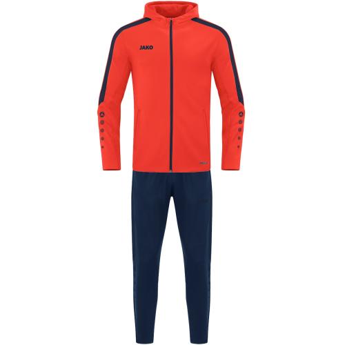 Jako Kinder Trainingsanzug Polyester Power mit Kapuze - flame/marine (Grösse: 164) von Jako