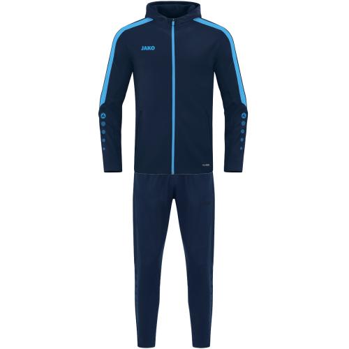 Jako Kinder Trainingsanzug Polyester Power mit Kapuze - marine/skyblue (Grösse: 164) von Jako