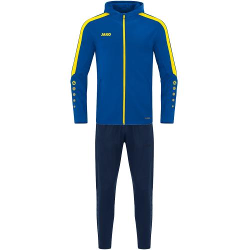 Jako Kinder Trainingsanzug Polyester Power mit Kapuze - royal/citro (Grösse: 128) von Jako