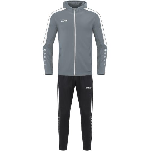 Jako Kinder Trainingsanzug Polyester Power mit Kapuze - steingrau (Grösse: 164) von Jako