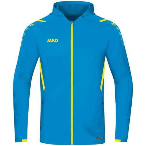 Jako Kinder Trainingsjacke Challenge mit Kapuze - JAKO blau/neongelb (Grösse: 140) von Jako