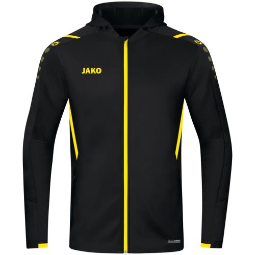 Jako Kinder Trainingsjacke Challenge mit Kapuze - schwarz/citro (Grösse: 140) von Jako