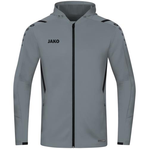 Jako Kinder Trainingsjacke Challenge mit Kapuze - steingrau/schwarz (Grösse: 140) von Jako