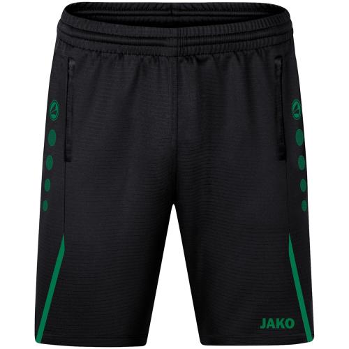 Jako Kinder Trainingsshort Challenge - schwarz/sportgrün (Grösse: 128) von Jako