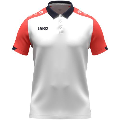 Jako Polo Dynamic - weiß/coral/marine (Grösse: XXL) von Jako