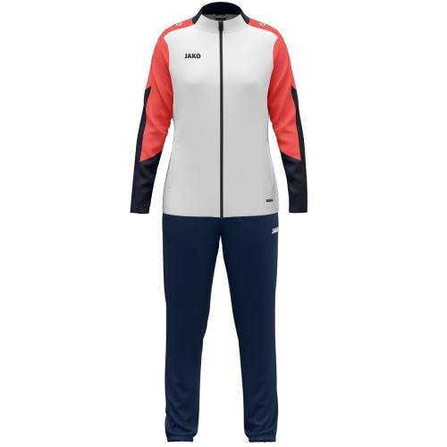 Jako Polyesteranzug Dynamic Damen - weiß/coral/marine (Grösse: XL (46/48)) von Jako