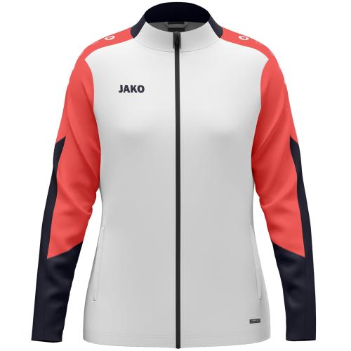 Jako Polyesterjacke Dynamic Damen - weiß/coral/marine (Grösse: S (34/36)) von Jako