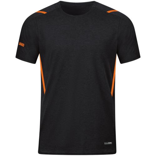 Jako T-Shirt Challenge - schwarz meliert/neonorange (Grösse: S) von Jako