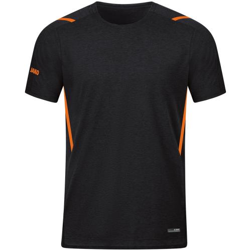 Jako T-Shirt Challenge - schwarz meliert/neonorange (Grösse: XL) von Jako