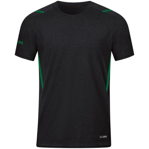 Jako T-Shirt Challenge - schwarz meliert/sportgrün (Grösse: 44) von Jako