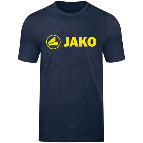 Jako T-Shirt Promo - marine meliert/neongelb (Grösse: 40) von Jako