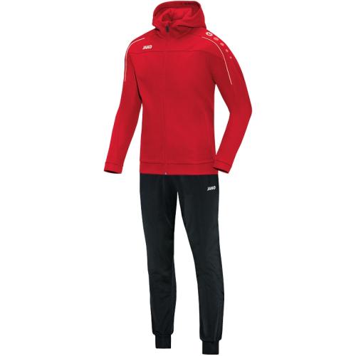 Jako Trainingsanzug Polyester Classico mit Kapuze - rot (Grösse: M) von Jako
