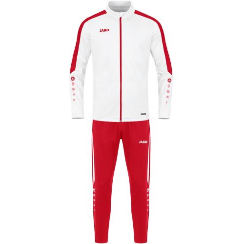 Jako Trainingsanzug Polyester Power - weiß/rot (Grösse: XL) von Jako