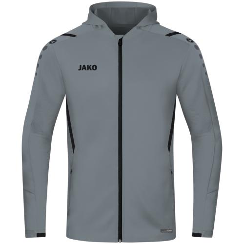 Jako Trainingsjacke Challenge mit Kapuze - steingrau/schwarz (Grösse: M) von Jako