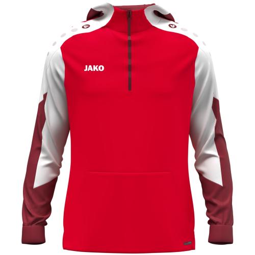 Jako Zip Hoodie Dynamic - rot/weiß/dunkelrot (Grösse: L) von Jako