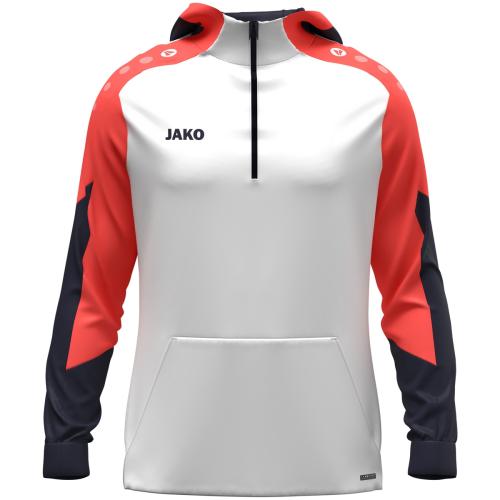 Jako Zip Hoodie Dynamic - weiß/coral/marine (Grösse: XL) von Jako