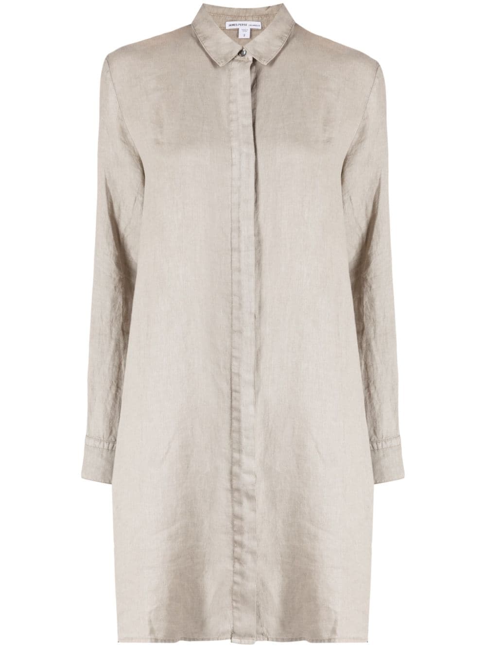 James Perse long-sleeve linen shirt dress - Grey von James Perse