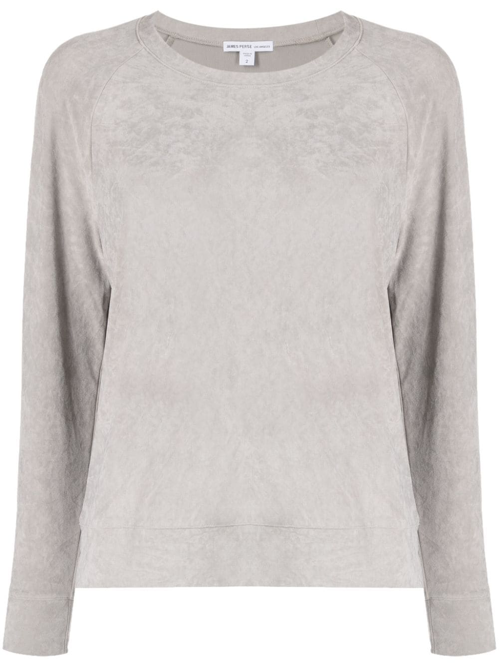 James Perse long-sleeve velvet sweatshirt - Grey von James Perse