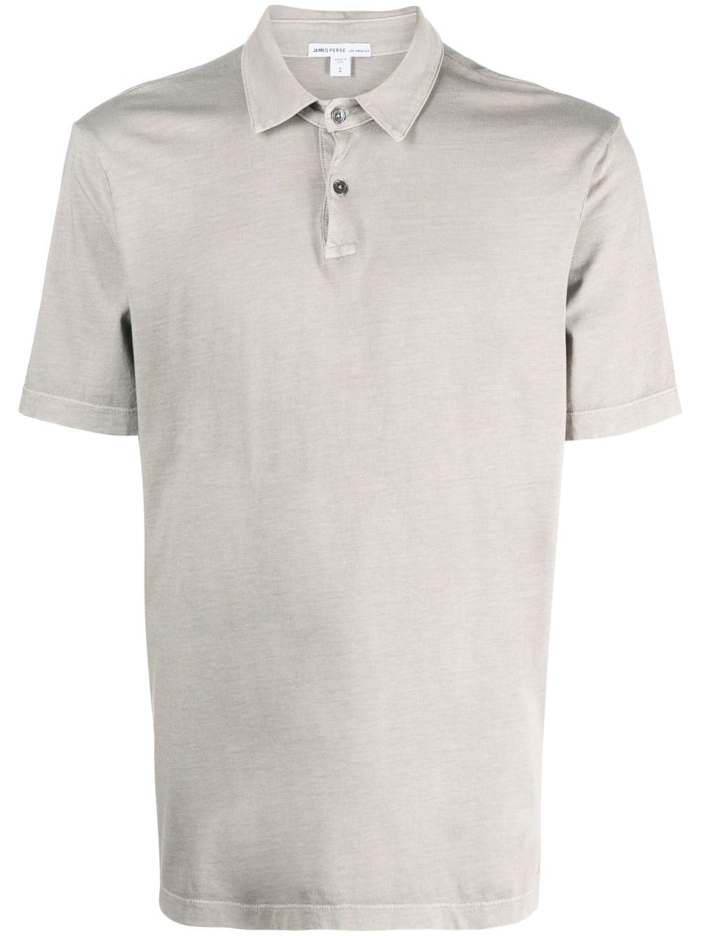 James Perse short-sleeve Supima-cotton polo shirt - Grey von James Perse