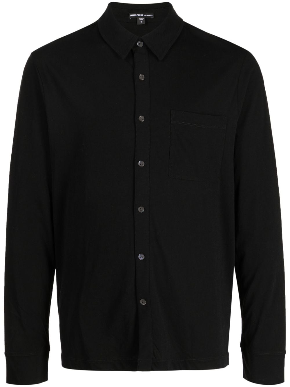 James Perse spread-collar jersey shirt - Black von James Perse