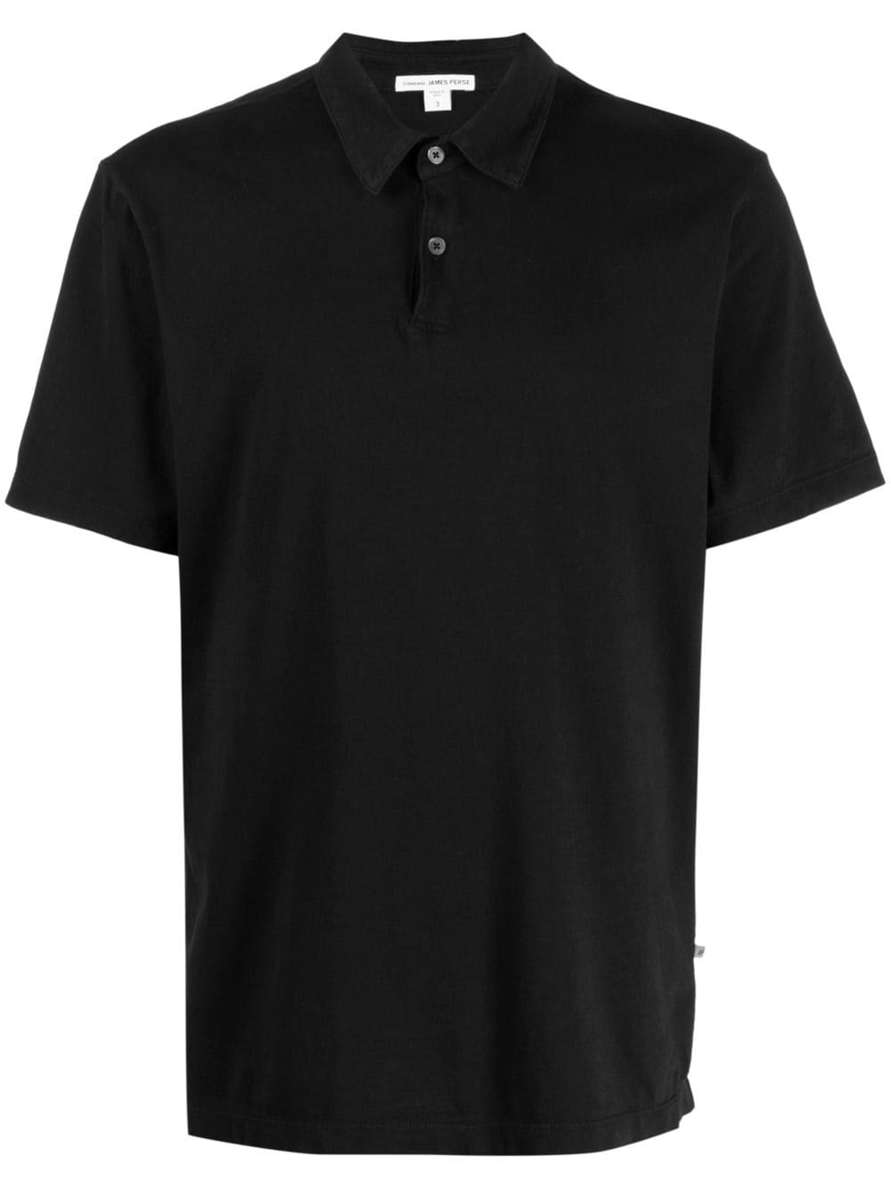 James Perse sueded-jersey polo shirt - Black von James Perse