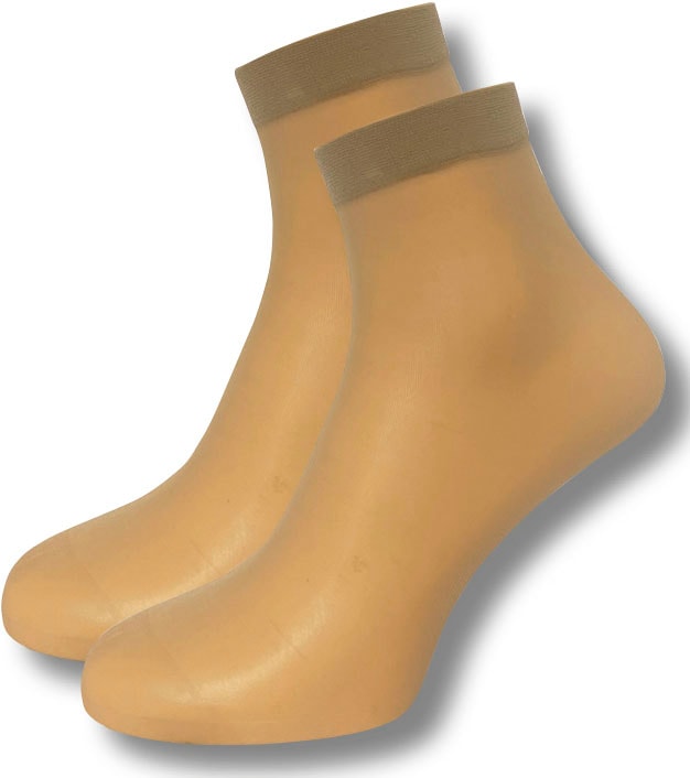 Janastyle Feinsöckchen »Silk-Feeling Söckchen«, (7 Paar), Universalgrösse, angenehmes Tragegefühl, 20 DEN, druckfreier Bund von Janastyle