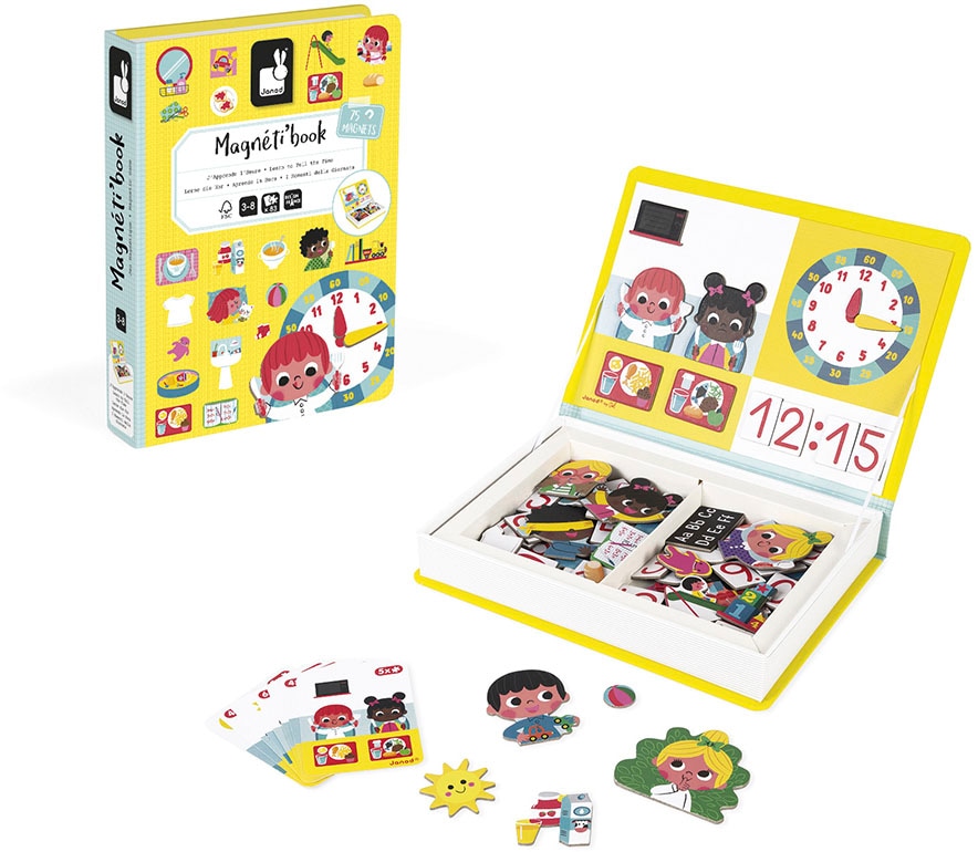 Janod Lernspielzeug »Magnetbuch - Lerne die Uhr« von Janod