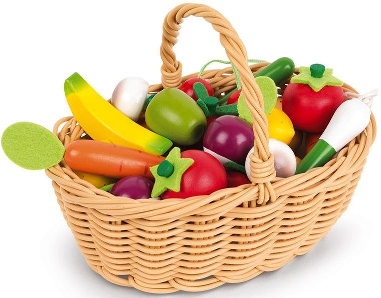 Janod Spiellebensmittel »Obst- und Gemüse Sortiment im Korb« von Janod