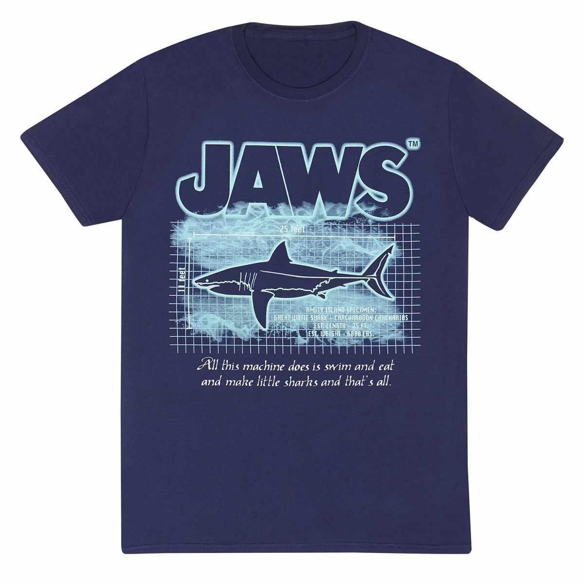 Great White Info Tshirt Damen Marine L von Jaws